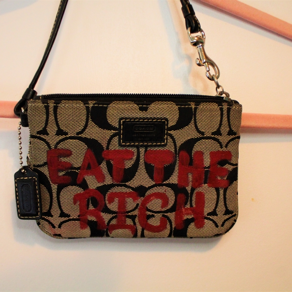Eat the rich wristlet